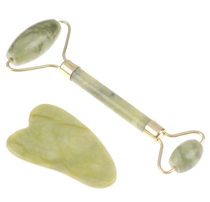 Natural Rose Jade Gua Sha Facial Roller