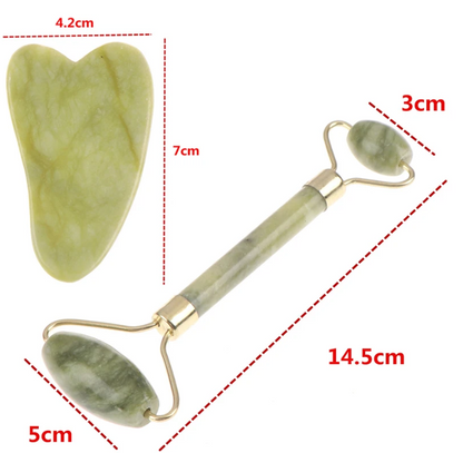 Natural Rose Jade Gua Sha Facial Roller